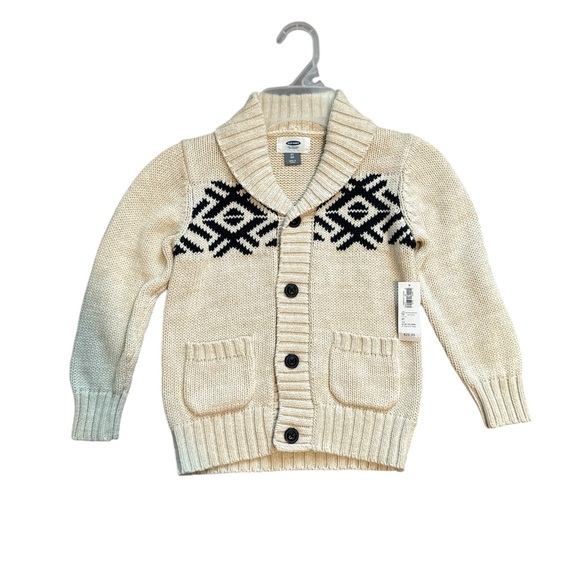 Old Navy Toddler Boy Ivory Cardigan Sweater Size 3T - Picture 2 of 5